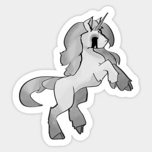 Cute Doomed Unicorn Sticker